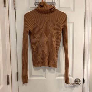 Hollister‎ Ribbed Diamond Knit Turtleneck Sweater